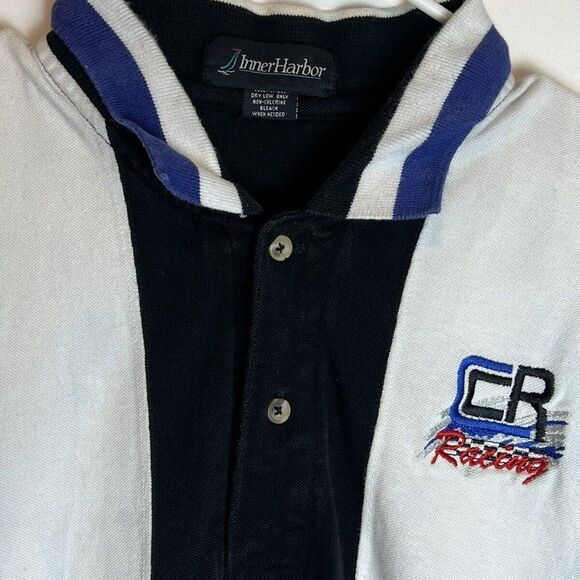 InnerHarbor CR Racing Black Blue White Big Verticle Stripes Size Large - Picture 4 of 4